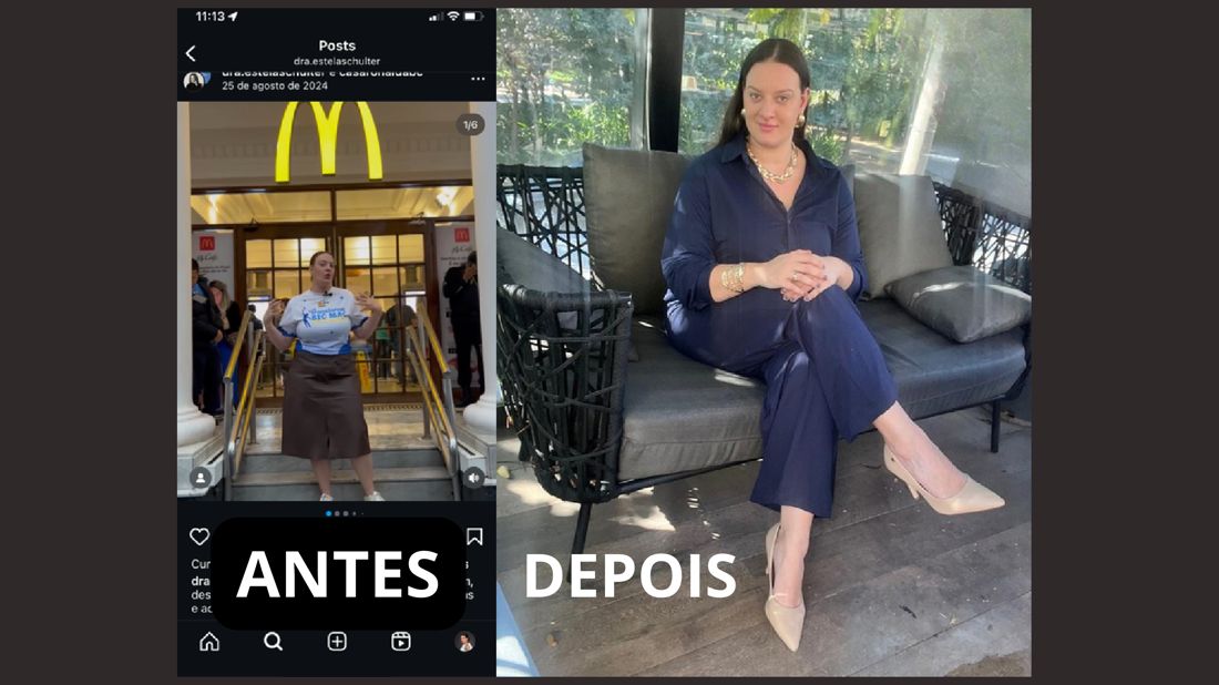 Antes e depois de cliente
